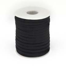 Шнур Нейлоновый Эластичный, Цвет: Черный, Размер: 5x3мм, 20м/катушка, (УТ100027476)