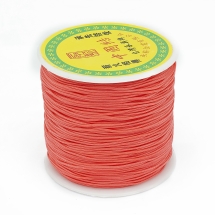 Шнур Нейлоновый Плетеный для Макраме и Бижутерии, Томат, 0.8мм, около 90м/катушка, (УТ100027489)