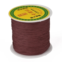 Шнур Нейлоновий Плетений підходить для плетіння браслетів Макраме та біжутерії, Темно-червоний, 0.8мм, близько 90м/котушка, (УТ100027490)