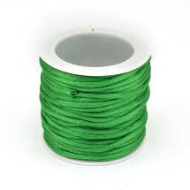 Шнур Нейлоновый Плетеный круглый, Цвет: Зеленый, Толщина 2мм, около 10м/катушка, (УТ100027529)