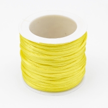 Шнур Нейлоновый Плетеный круглый, Цвет: Желтый, Толщина 2мм, около 10м/катушка, (УТ100027530)