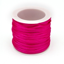 Шнур Нейлоновый Плетеный круглый, Цвет: Фуксия, Толщина 2мм, около 10м/катушка, (УТ100027533)