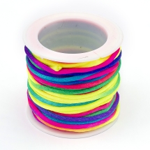 Шнур Нейлоновый Плетеный Круглый для Плетения Макраме, Разноцветный, 2мм, около 10м/катушка, (УТ100027534)