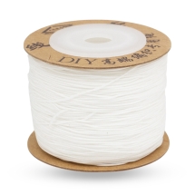 Шнур Нейлоновый для Макраме и Бижутерии, Белый, 0.6мм, около 100м/катушка (УТ100027540)