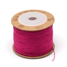 Шнур Нейлоновий підходить для плетіння браслетів Макраме та біжутерії, Фіолетово-червоний, 0.8мм, 100м/котушка, (УТ100027541)