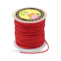 Шнур Нейлоновый Плетеный для Макраме и Бижутерии, Красный, 2мм, около 23м/катушка, (УТ100027559)