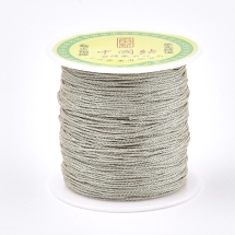 Шнур Нейлоновый с Металлической Нитью, Серебристый, 0.6мм, около 130м/катушка, (УТ100027565)