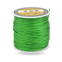 Шнур Нейлоновый Атласный, Светло-Зеленый, 1мм, около 70м/катушка, (УТ100027577)