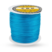 Шнур Нейлоновий Атласний, Темно-Блакитний, 1мм, близько 70м/котушка, (УТ100027587)