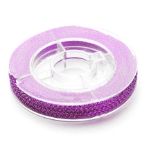 Шнур Декоративный Металлизированный Плетеный 0.6мм/10м, Неэластичный, Орхидея, 0.6мм, около 10м/катушка, (УТ100027610)