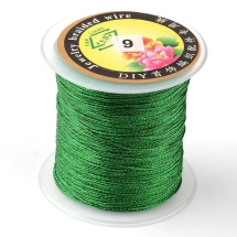 Шнур Декоративный Металлизированный 1.0мм/50м, Круглый, Зеленый, 1мм, около 50/катушка, (УТ100027630)