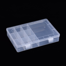 Контейнер для Бисера и Бусин, Полипропиленовый (ПП), Бесцетный, 19.5х13х3.5см, Отсек 4.2х3х3.2см и 12.5х9.3х3.2см, 10 Отсеков, (УТ100027596)