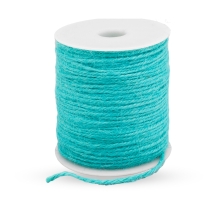 Мотузка Декоративна, Джутовий Прядив'яний Шнур, Колір: Бірюзовий, Розмір: 2мм, 100м/котушка (УТ100027658)