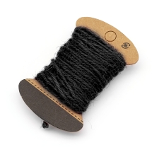 Бічівка Декоративна, Джутовий Прядив'яний Шнур Потрійного Кручення, Чорний, 2мм, близько 10м/котушка, (УТ100027666)