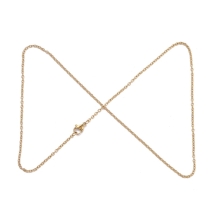 Ожерелье из Нержавеющей Стали, Цепь, Плетение Якорное, Цвет: Золото, Застежка Карабин Лобстер, Размер: 45см, (УТ100027847)