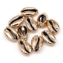 Морские Ракушки Каури, с Гальваническим Покрытием, без Отверстия, Цвет: Коралл Размер: 17-21x11-14x6-8мм, (УТ100027770)