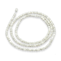 Намистини Натуральний Білий Морський Перламутр Круглі, 2мм, Отвір 0.5мм, близько 190шт/38см/нитка, (УТ100027789)