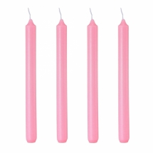 Бездимна Свічка з Парафіна, Колір: Рожевий, Розмір: 247х21мм, 4шт/набір, (УТ100027936)