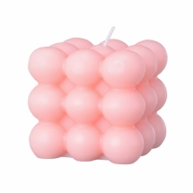 Декоративна Бездимна Свічка з Парафіна, Колір: Рожевий, Розмір: 62х62х58мм, (УТ100027945)