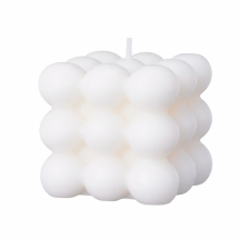 Декоративна Бездимна Свічка з Парафіна, Колір: Білий, Розмір: 62х62х58мм, (УТ100027948)