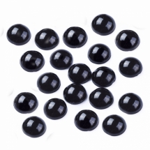 Глазки круглые для игрушек, Пластик, Цвет: Черный, Размер: 14х6мм, (УТ100027959)