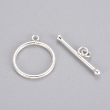 Серебро 925 Застежка Тогл, 23х6х2.5мм, Палочка 16х1.3мм, Отверстие 1.6мм, (УТ100028022)