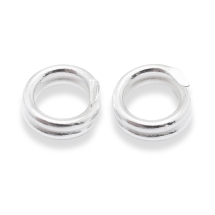 Серебро 925 Колечки Двойные, 7х1мм, (УТ100028043)