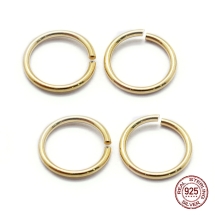 Серебро 925 Колечки Соединительные Одинарные Открытые, Позолота 18К, 6х0.5мм, (УТ100028051)