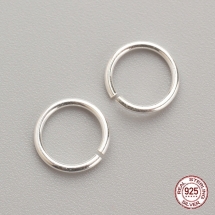 Серебро 925 Колечки Соединительные Одинарные Открытые, 9х1мм, (УТ100028055)