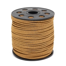 Шнур Замшевый, с Глиттером, Цвет: Верблюжий, Размер:  2.7х1.4мм, 90м/катушка, (УТ100028085)