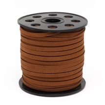 Шнур Замшевый, Цвет: Темно-коричневый, Размер: 5х1.4мм, около 45м/катушка, (УТ100028091)