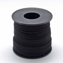 Шнур Замшевый, Черный, 2.7х1.5мм, около 25м/катушка, (УТ100028100)