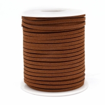 Шнур Замшевий, Коричневий, 2.7х1.5мм, близько 25м/котушка, (УТ100028102)