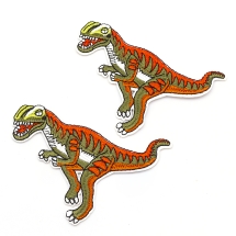Нашивка на Одежду, Вышитая нашивка, Термонаклейка, Аппликация, Динозавр, Размер: 74х99x2мм, (УТ100028150)