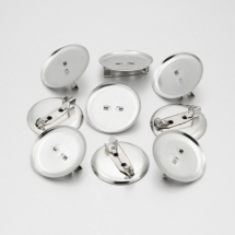 Основа під Брошку, Залізо, Кругла, Платина, 23.5х6.5мм, Діаметр Платформи 23мм, (УТ100028202)