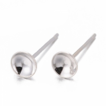 Серебро 925 Основы для Пусет под Серьги-Гвоздики, 11х4мм, Пин 0.8мм, (УТ100028207)