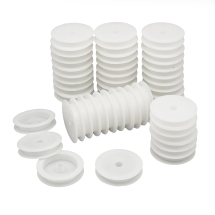 Катушка для наматывания шнура, нитей, цепочек, Акрил, Белая, Размер: 67x14мм, Отверстие 10.5мм, (УТ100028185)