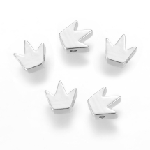 Намистини Латунь Корона, Стійке Покриття Платиною, 8х8х3мм, Отвір 1.5мм, (УТ100028229)