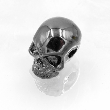 Намистини, Латунь, Череп, Збройова Сталь, 11х8.5х10.2мм, Отвір: 2мм, (УТ100028242)