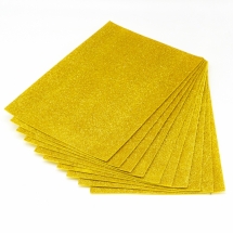 Фоамиран с Глиттером, Цвет: Желтый, 2мм, Размер: 29.7x20.1см, 10 листов (УТ100028337)