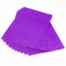 Фоаміран з Гліттером, Колір: Фіолетовий, Розмір: 29.7x20.1см, 10 аркушів (УТ100028342)