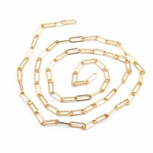 Ланцюг Якірне Плетіння, Залізо, Овал, Непаяний, Колір: Світле Золото, Ланка: 18х6х1.2мм, (УТ100028442)