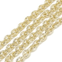 Цепь Алюминиевая Якорная, Текстурная, Непаяная, Цвет: Светлое Золото, Звено: 7х6х1.6мм, (УТ100028484)