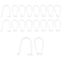 Швензы Латунные с Французской Застежкой, Серебро, 33х14х0.7, (УТ100028545)