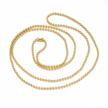 Цепь Нержавеющая сталь для Ожерелий Перлина, Цвет: Золото, Длина 60см, Диаметр 2.4мм, (УТ100028558)