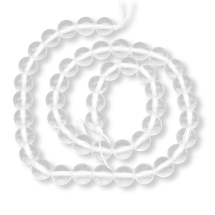 Намистини Натуральний Гірський Кришталь Клас АА Круглі, 8мм, Отвір 1.2мм, близько 46шт/38см/нитка, (УТ100028672)