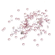 Стеклянные Стразы - Кабошоны, Граненые, Класс А, Плоские Круглые, Цвет: Свело-розовый, Размер: SS6, 1.9~2мм, 1440шт/упаковка, (УТ100028702)