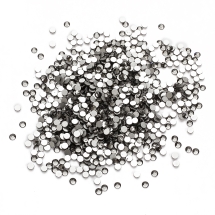 Стеклянные Стразы - Кабошоны, Граненые, Класс А, SS8 Плоские Круглые, Цвет: Черный Диамант, Размер: 2.3~2.4мм, 1440шт/упаковка, (УТ100028706)