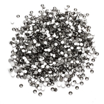 Стеклянные Стразы - Кабошоны, Граненые, Класс А, Плоские Круглые, Цвет: Черный Диамант, Размер: SS10, 2.7-2.9мм, 1440шт/упаковка, (УТ100028708)