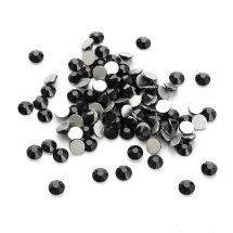 Стеклянные Стразы - Кабошоны, Граненые, Класс А, SS10 Плоские Круглые, Цвет: Черный, Размер: 2.7~2.8мм, 1440шт/упаковка, (УТ100028709)